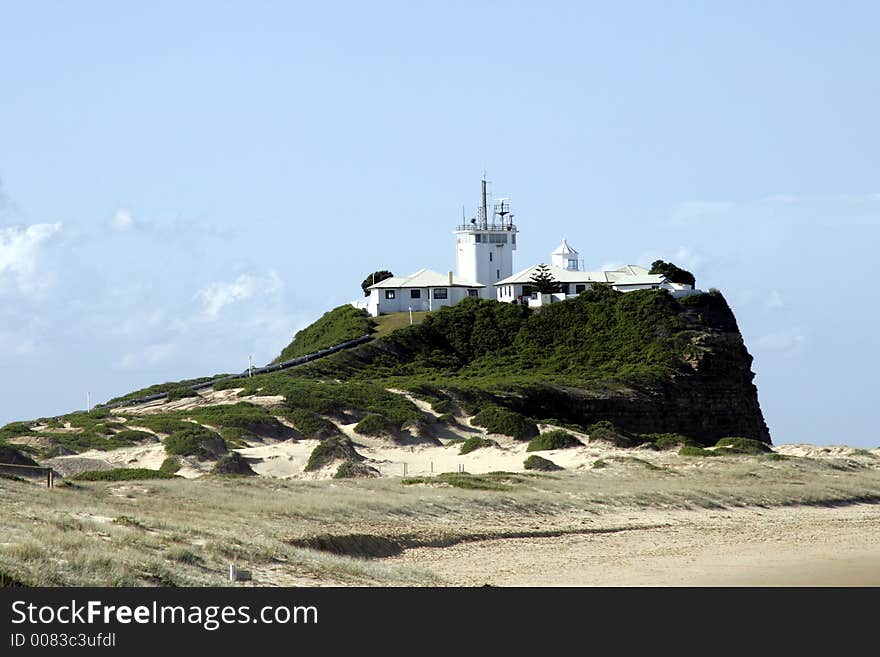 Lighthouse On Nobbys Head, Newcastle, Australia. Lighthouse On Nobbys Head, Newcastle, Australia