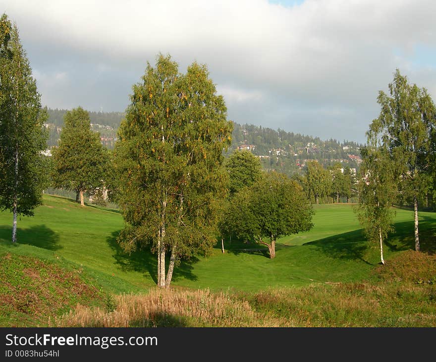 Bogstad golf course in Oslo in Norway.