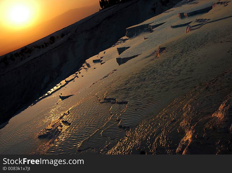 Sunset At Pamukkale