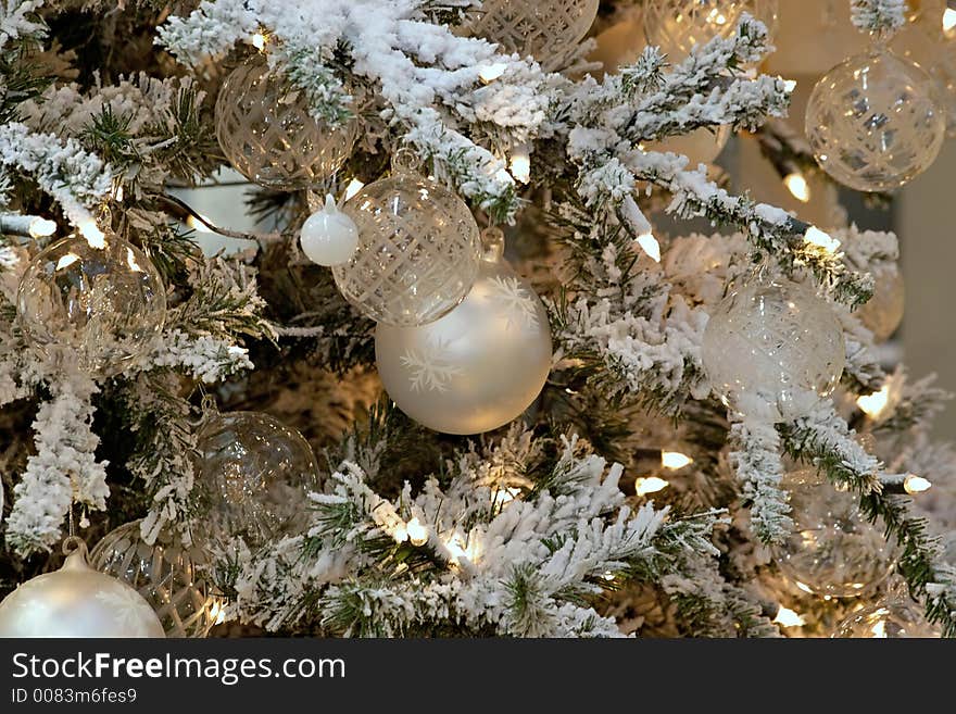 Christmas background-natural pattern from christmas-tree decorations, approaches suits for creation of New Year's design