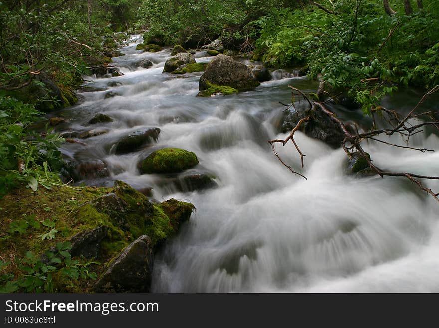 Rough mountain stream