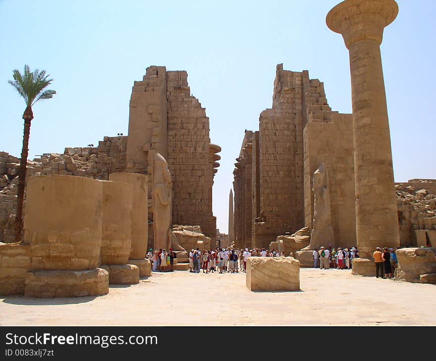 Karnak-The II-nd pylon. The kiosk of Taharka. Karnak-The II-nd pylon. The kiosk of Taharka