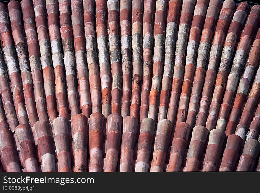 Northern Italian tile-covered roof