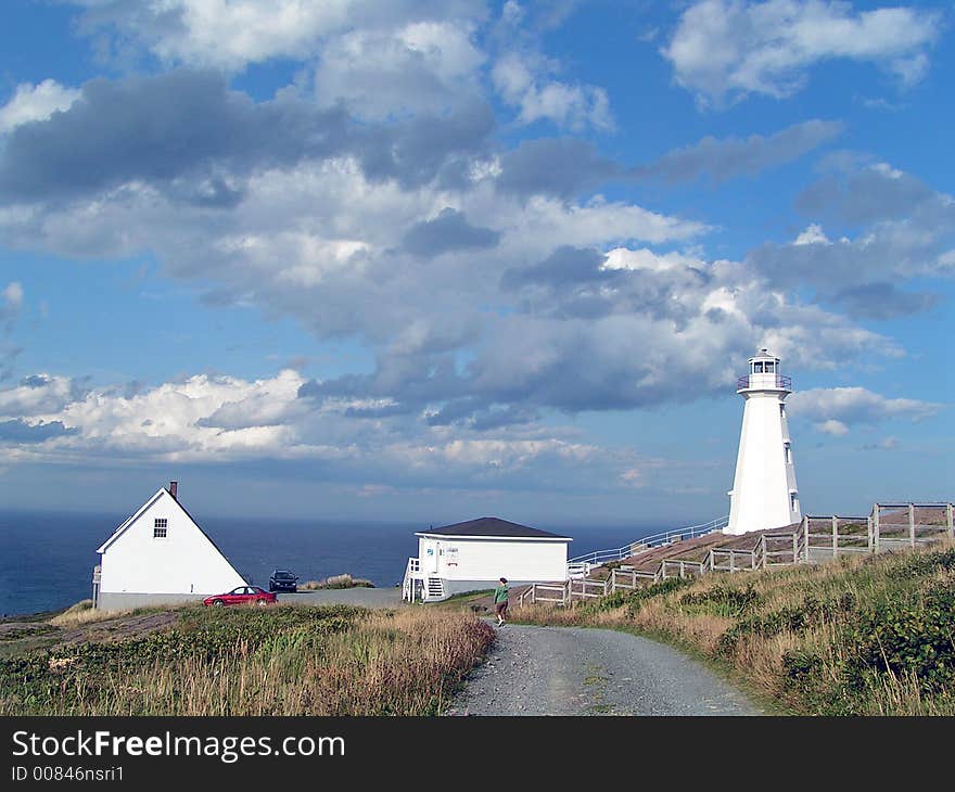 Lighthouse and clouds