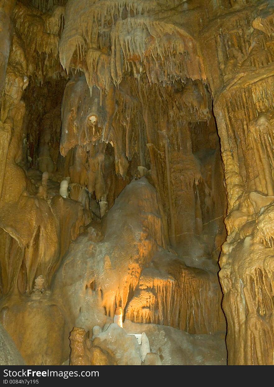 Stalagmite in cave