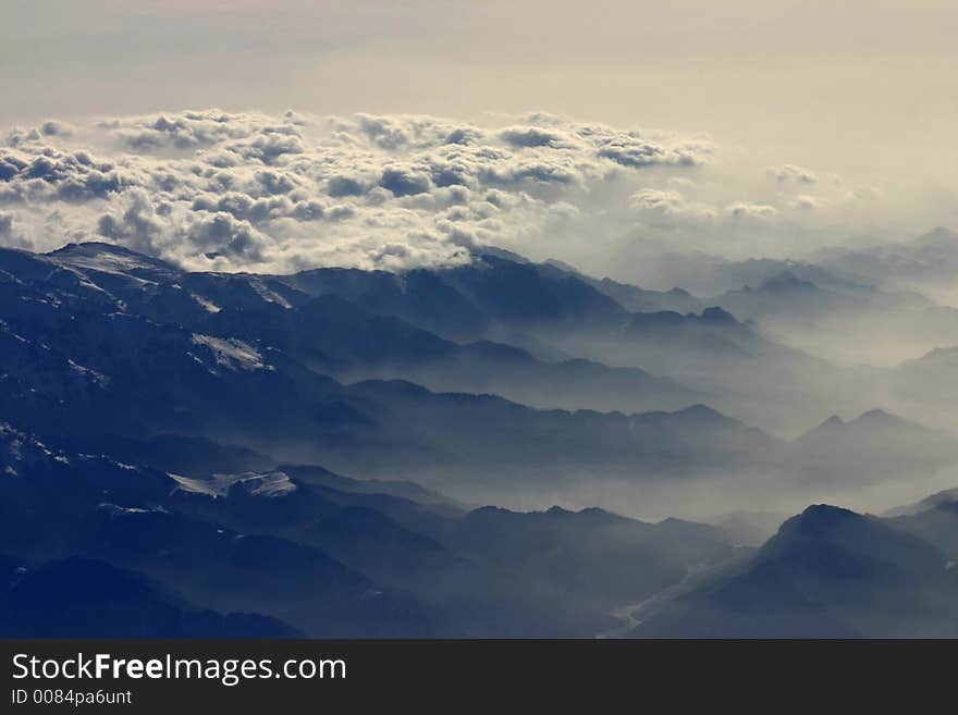 Black Mountains In The Mist