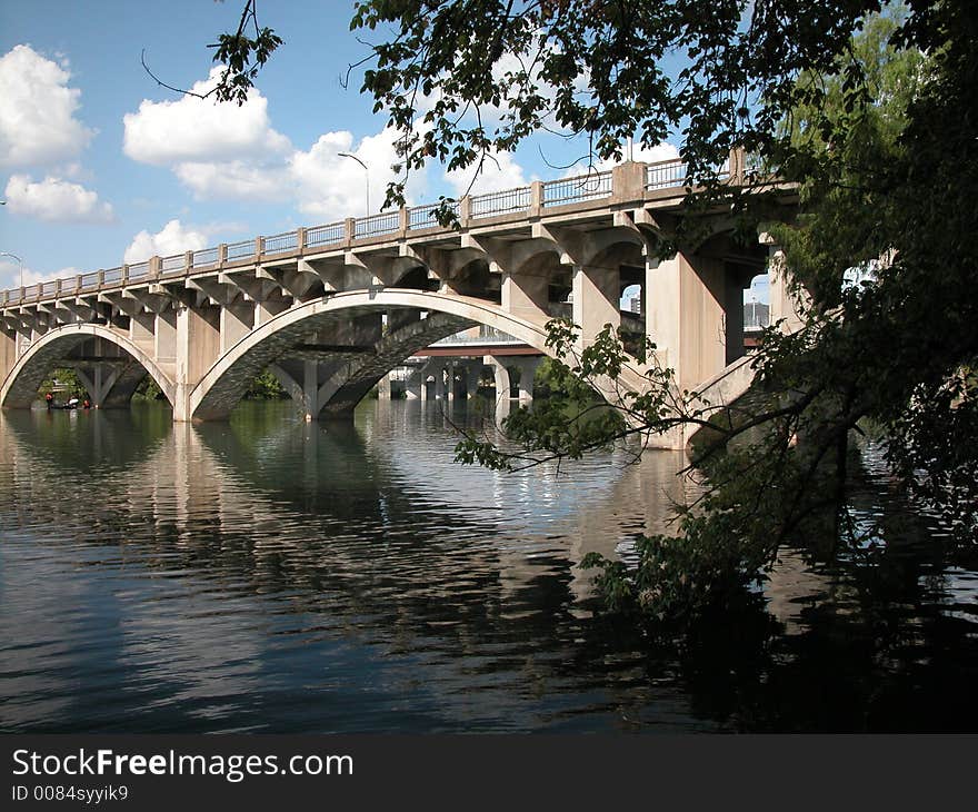 Bridge over calm water