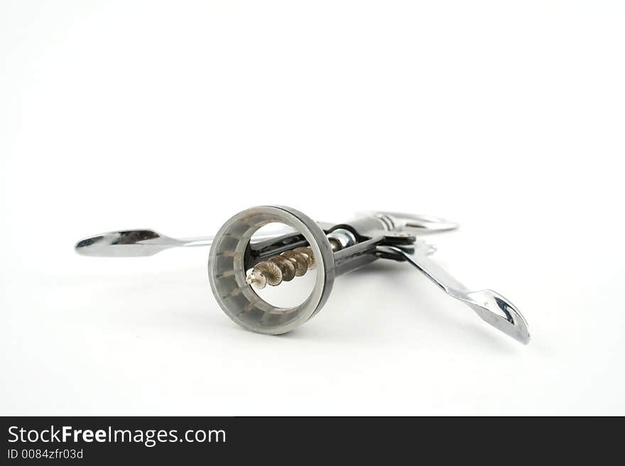 Corkscrew on a white background