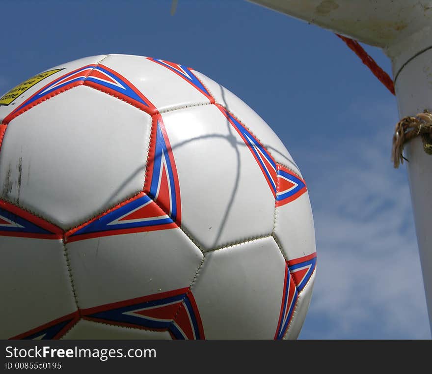 Soccer ball in the net. Soccer ball in the net