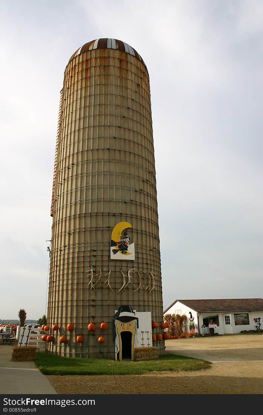 Haunted Silo decorated for halloween