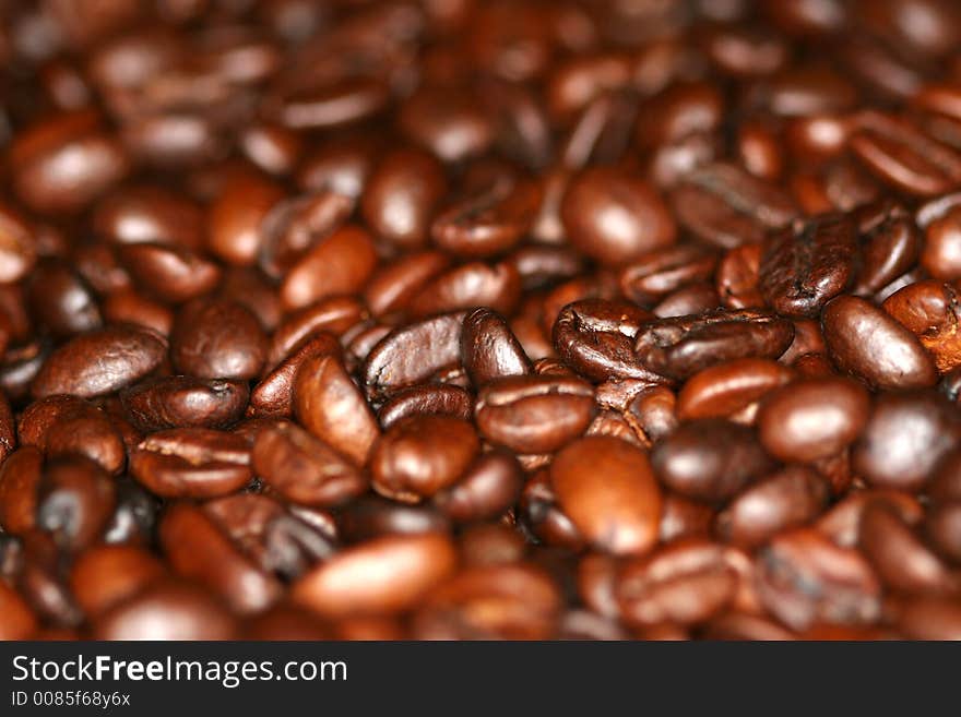 Macro photo of coffee beans