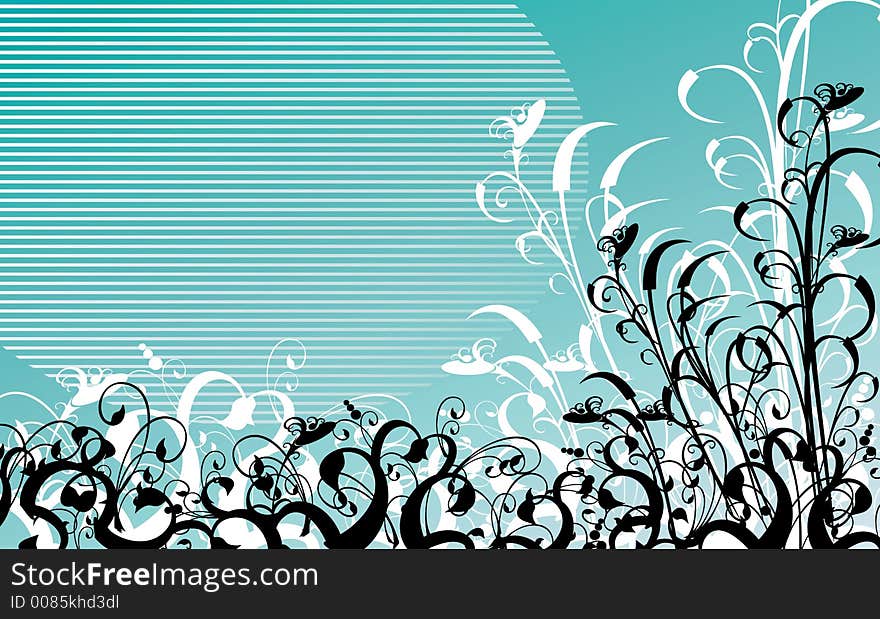 Floral background (vector abstract illustration)