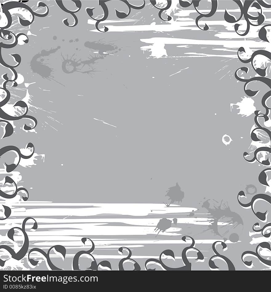 Floral grunge background (vector illustration)