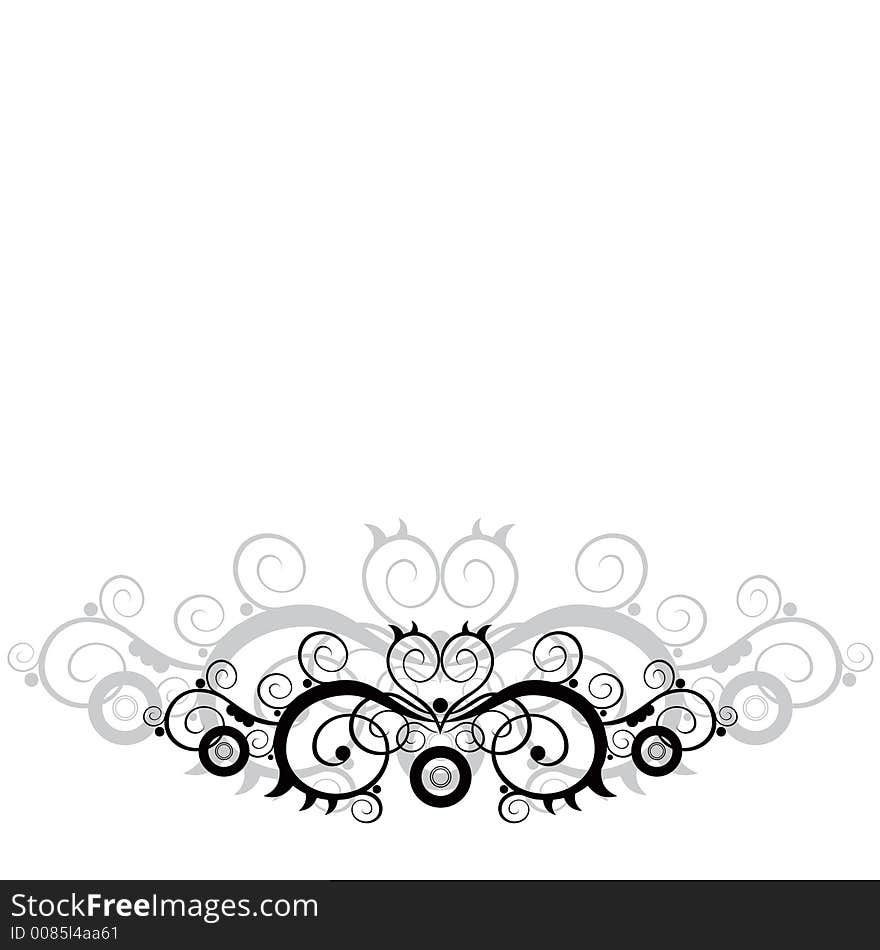 Floral ornament (vector abstract illustration)