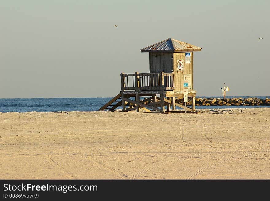 Ranger/Life Guard Station. Photographed at Sand Key Park, Clearwater Florida