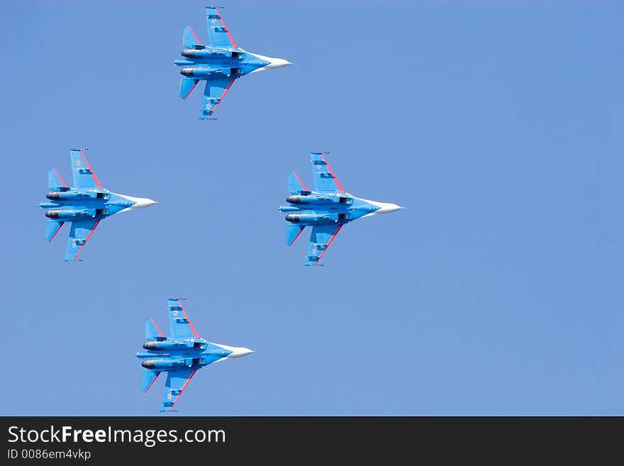 Aerobatic team - Russian Knights- SU27. Aerobatic team - Russian Knights- SU27