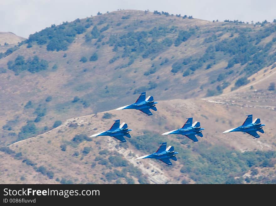 Aerobatic team - Russian Knights- SU27. Aerobatic team - Russian Knights- SU27