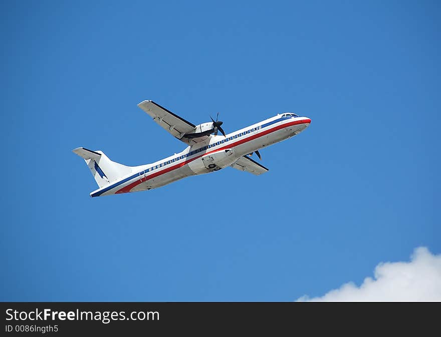 Aerospetiale ATR-72 turborop airplane. Aerospetiale ATR-72 turborop airplane