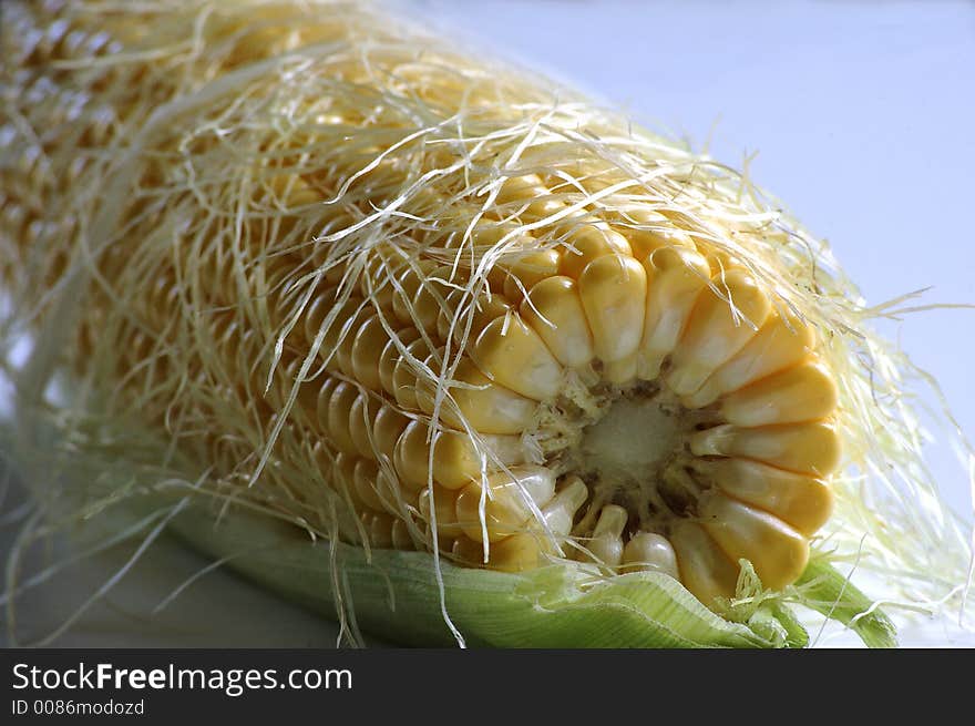 Open corn cob