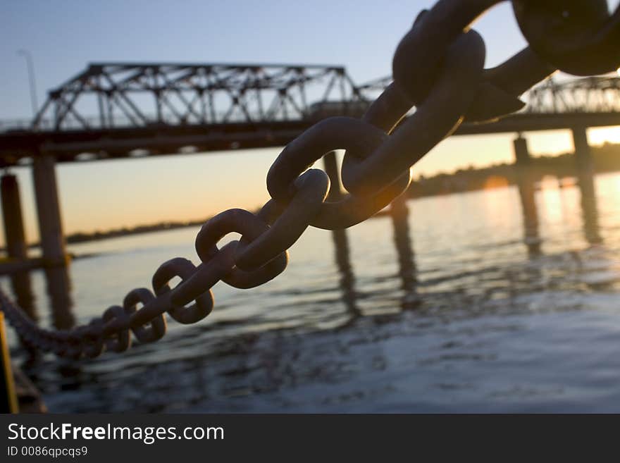 Chain and iron cove bridge in Balmain, Sydney. Chain and iron cove bridge in Balmain, Sydney