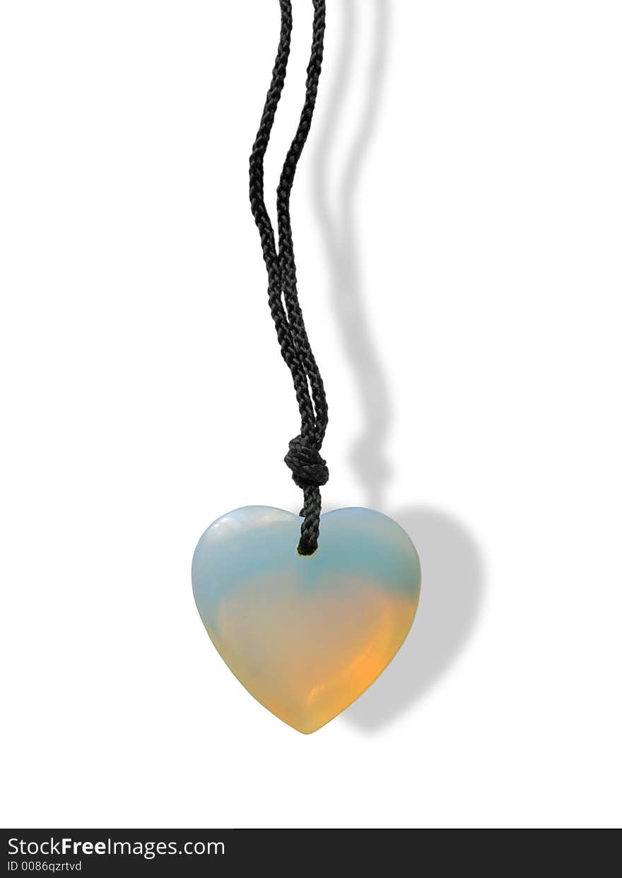 Adornment as heart on white background (isolated)