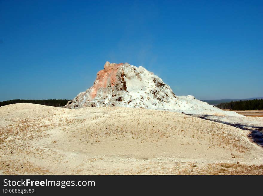 Geyser site in Yellowstone Park