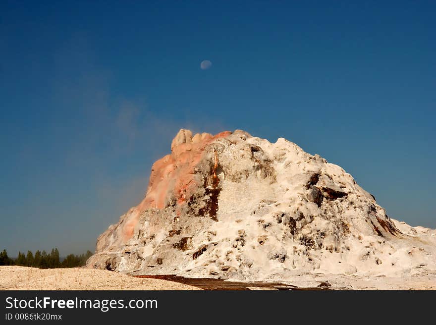 Geyser site in Yellowstone Park