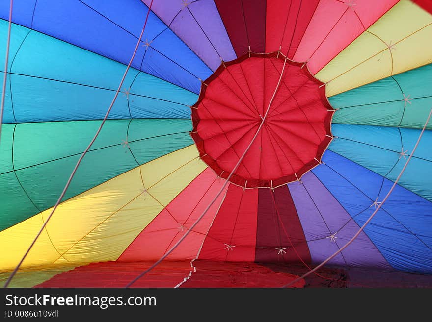 Colorful balloon, Inflating hot-air balloon. Colorful balloon, Inflating hot-air balloon