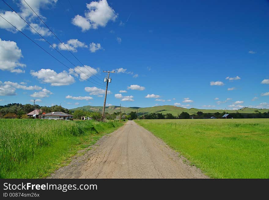 Rural spring countryside