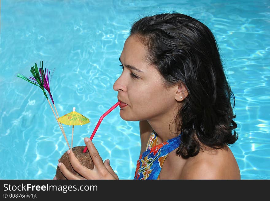 Drink by the poolside