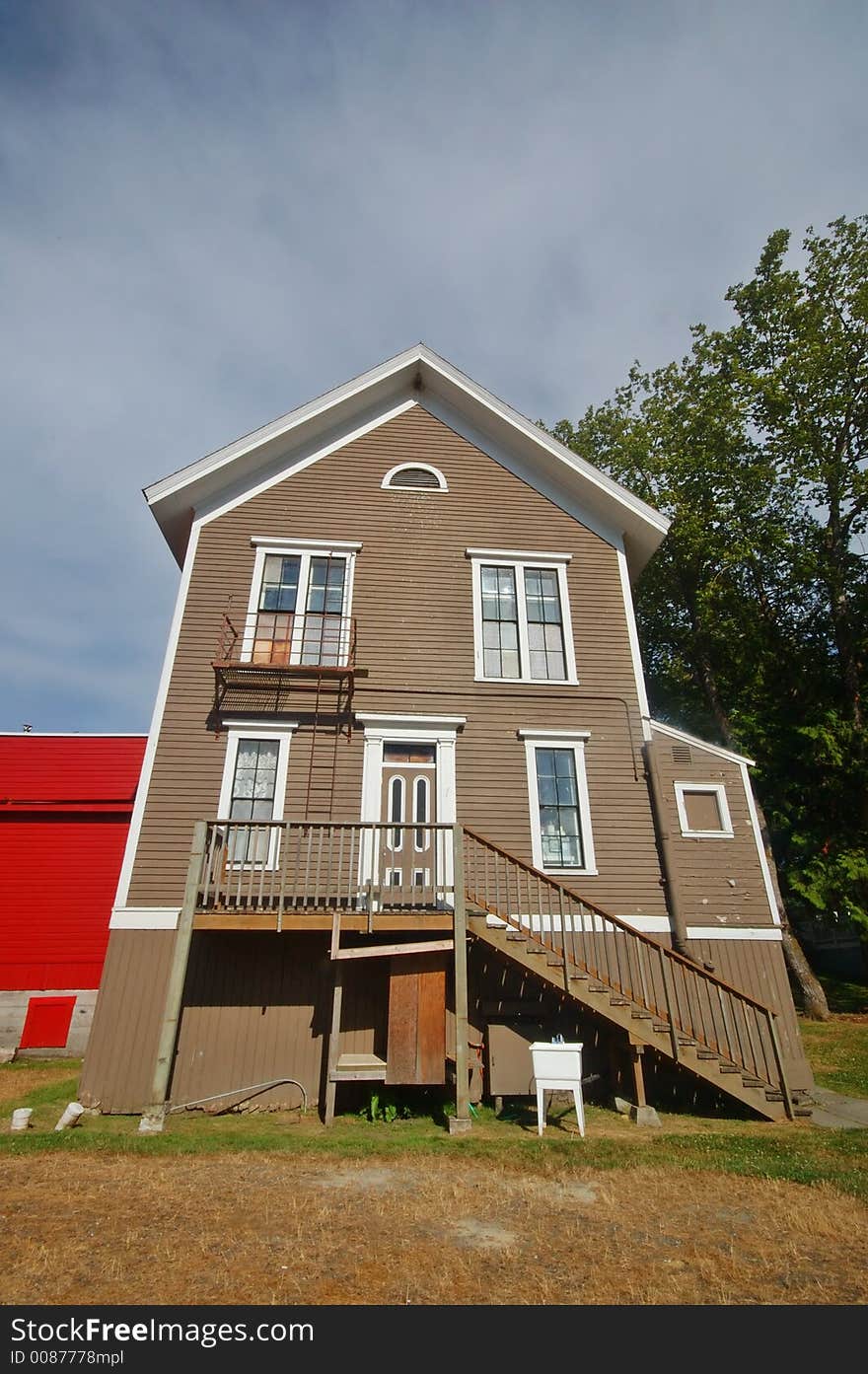 Wooden Victorian style house in Washington State. Wooden Victorian style house in Washington State