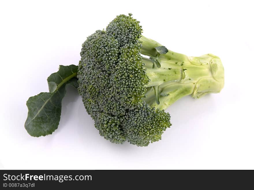 Entire Green Broccoli Vegetable with Stem