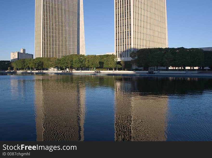 Office Buildings Reflections