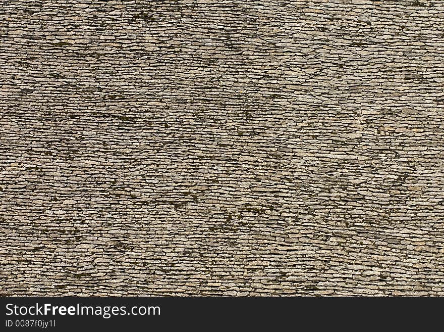 Stone roof in Breuil, France