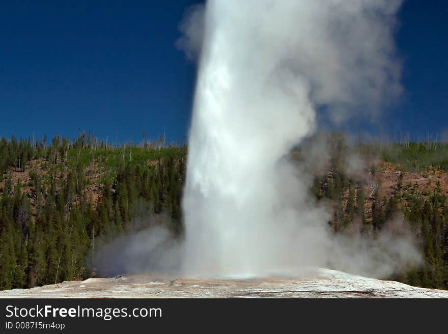 Geyser site in Yellowstone Park. Geyser site in Yellowstone Park