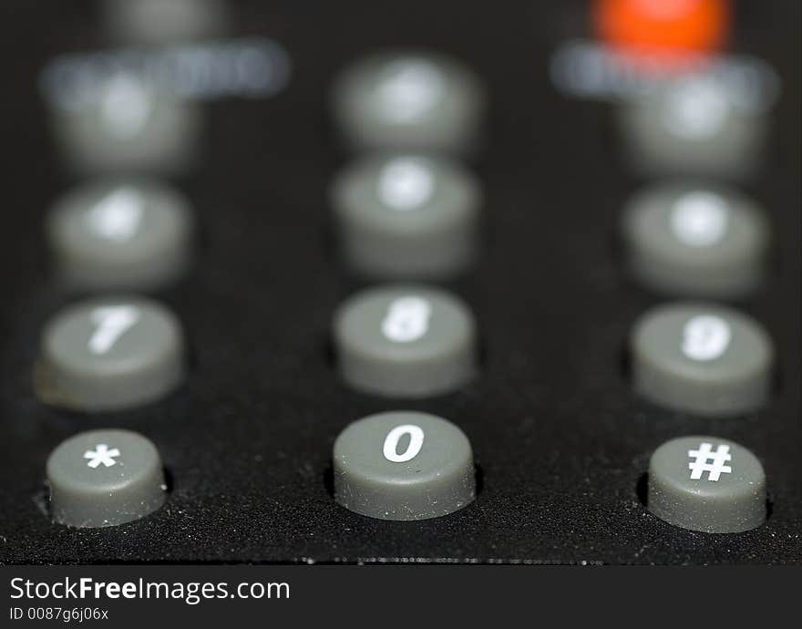 Close-up of a number button selection pad. Close-up of a number button selection pad