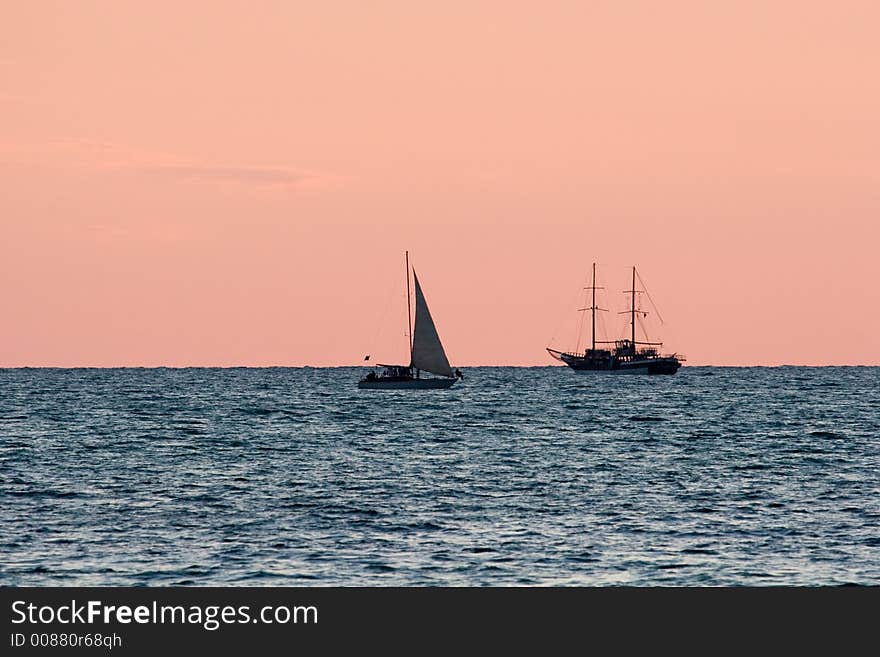 The two boats on skyline