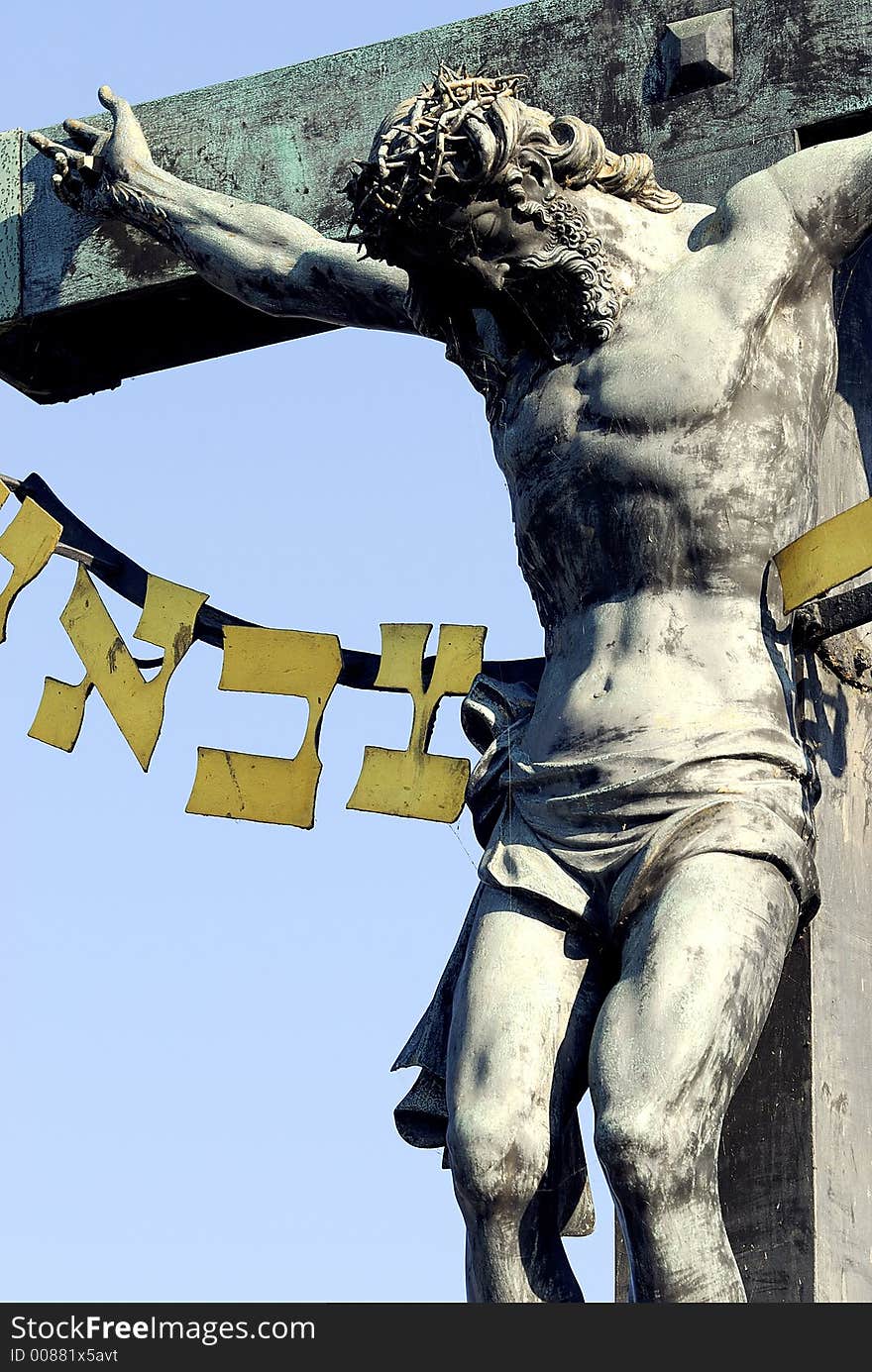 Crucifixion of Christ, Charles Bridge, Prague. Crucifixion of Christ, Charles Bridge, Prague.