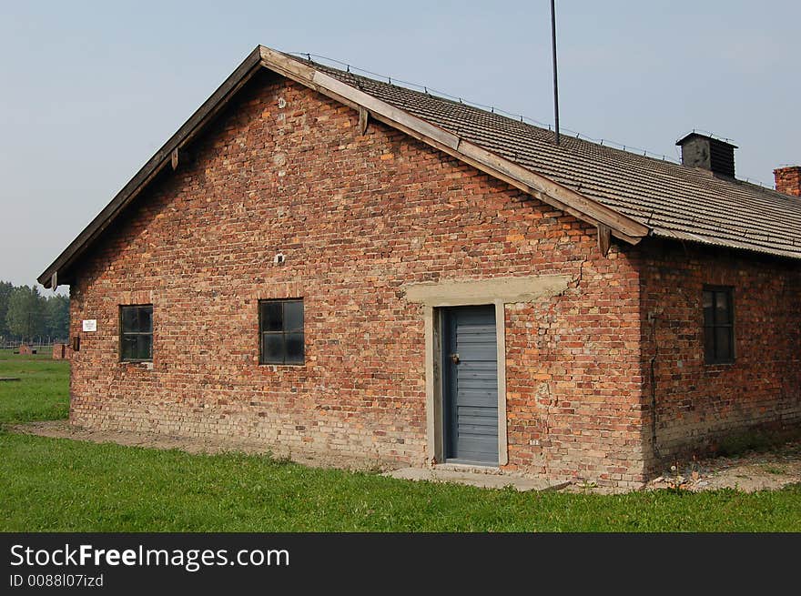 Baracks at Auschwitz II- Birkenau , a Nazi concentration camp. Baracks at Auschwitz II- Birkenau , a Nazi concentration camp.