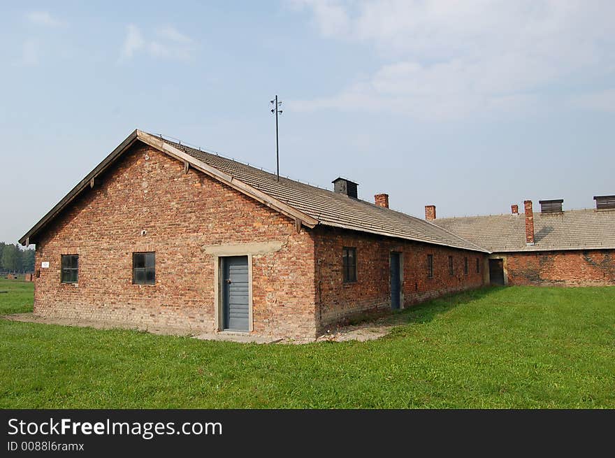 Baracks at Auschwitz II- Birkenau , a Nazi concentration camp. Baracks at Auschwitz II- Birkenau , a Nazi concentration camp.