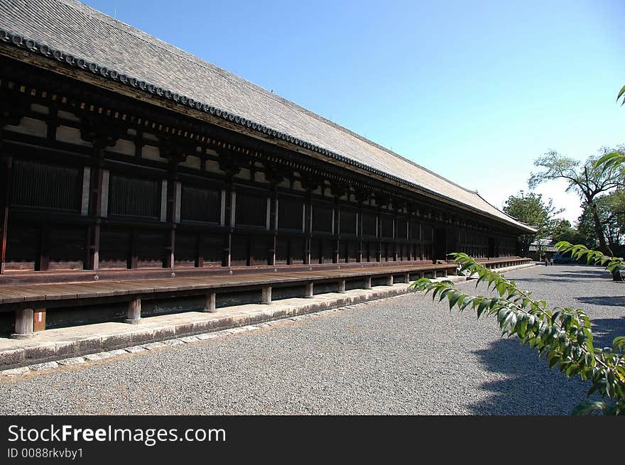 The longest temple. Temple of 1000 Buddhas. Kyoto. Japan