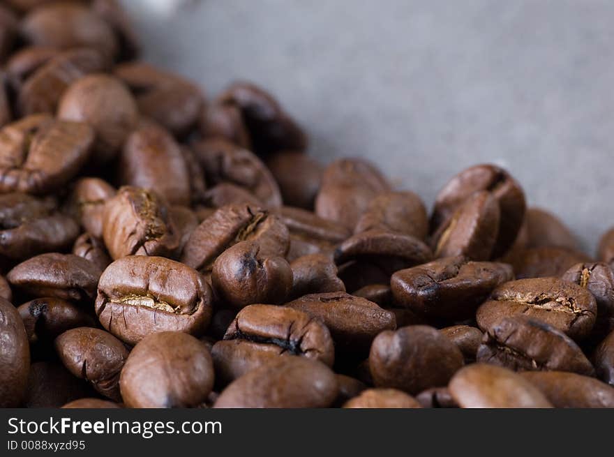 Close up of coffee beans