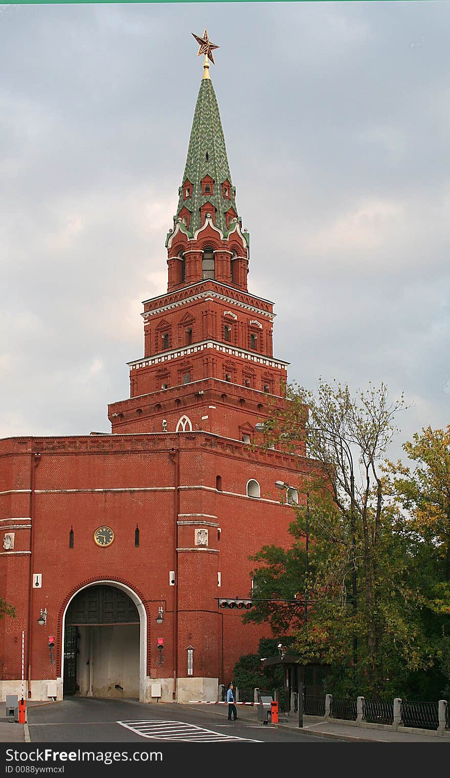 Borovitskaya tower of Moscow Kremlin. Borovitskaya tower of Moscow Kremlin