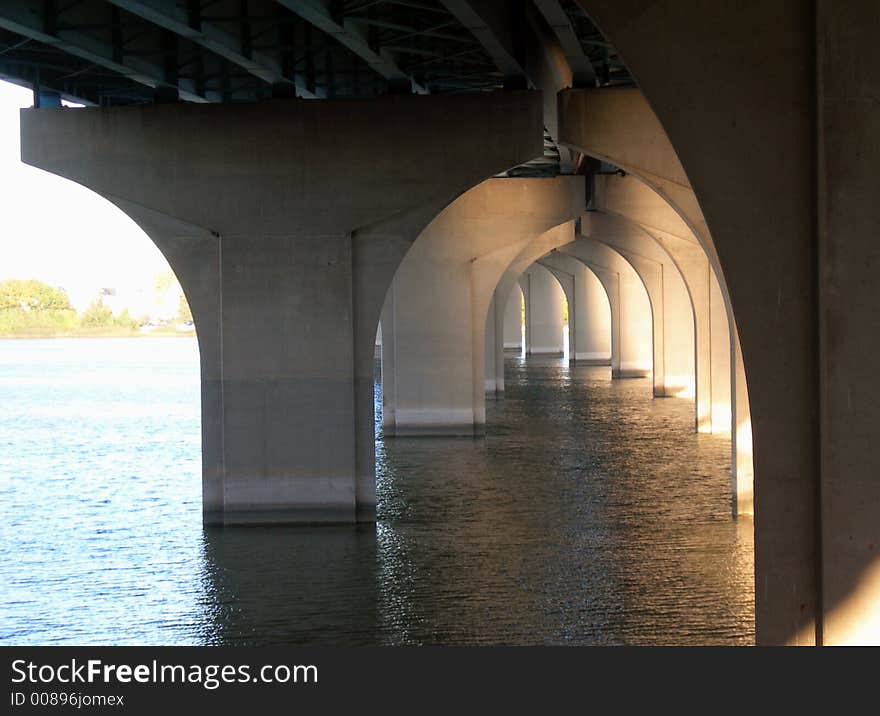 Perspective changes passing Bridge over Fox River.