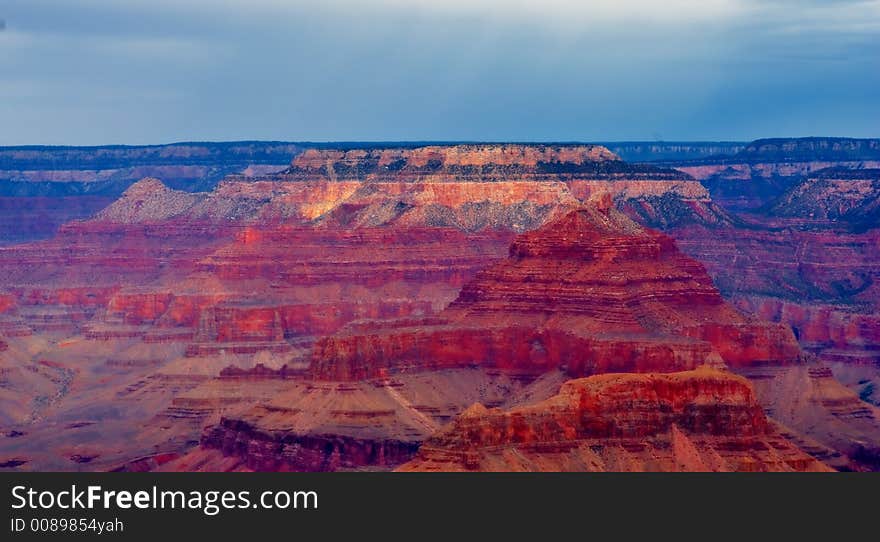 From rim of the canyon. From rim of the canyon