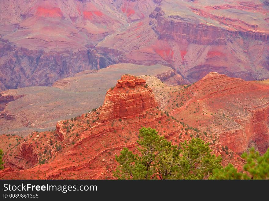 From rim of the canyon. From rim of the canyon