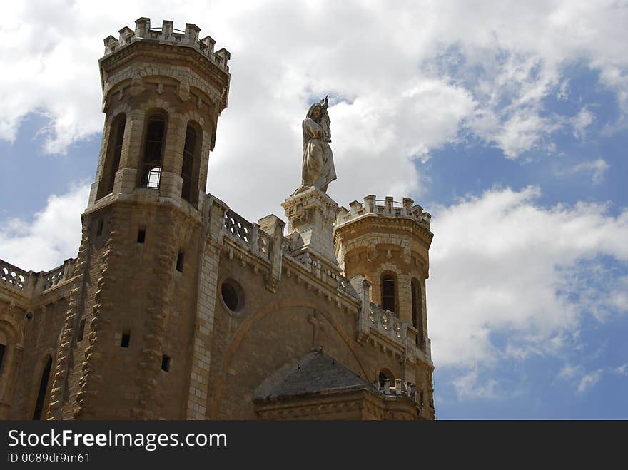 Notre Dame Church opposite the Old City New Gate in Jerusalem Israel. Currently a hotel.