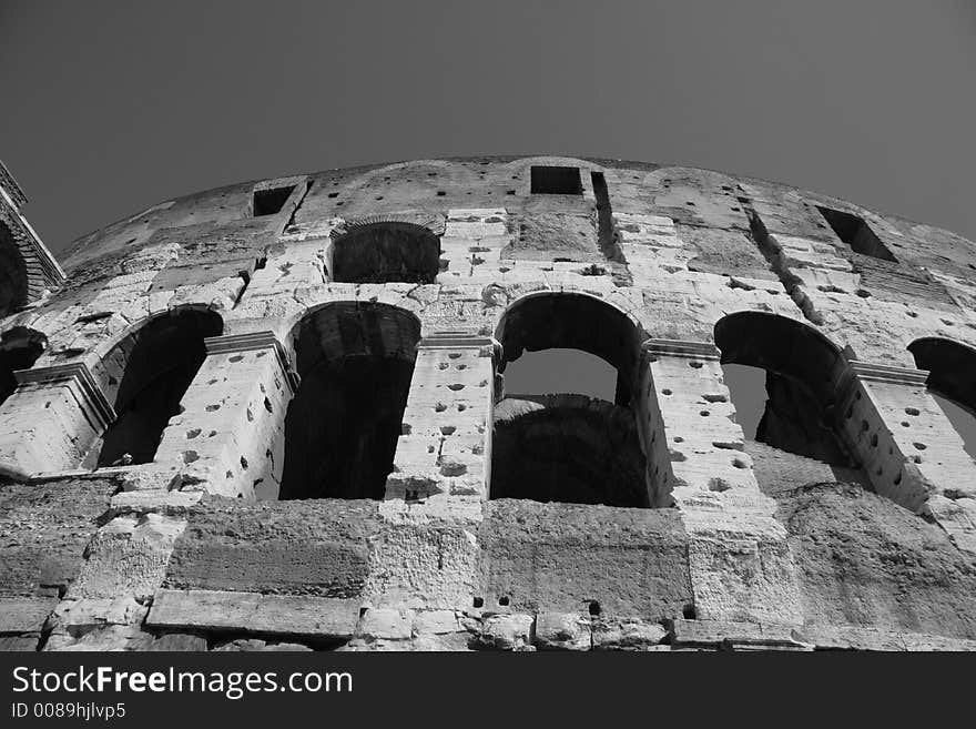 Picture shows the Colosseum in Rome