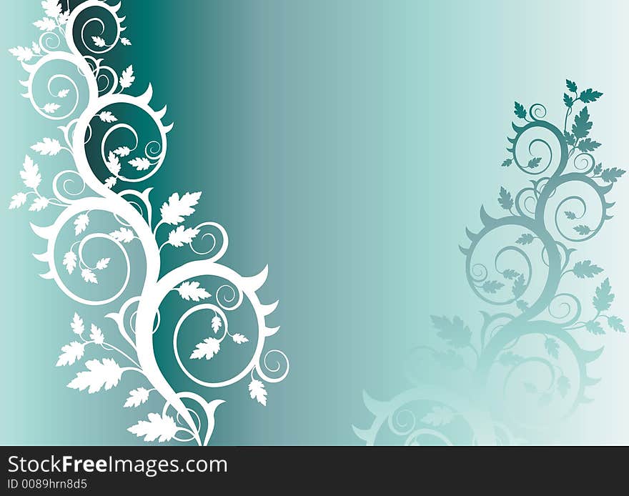 Floral background (abstract vector ornament)