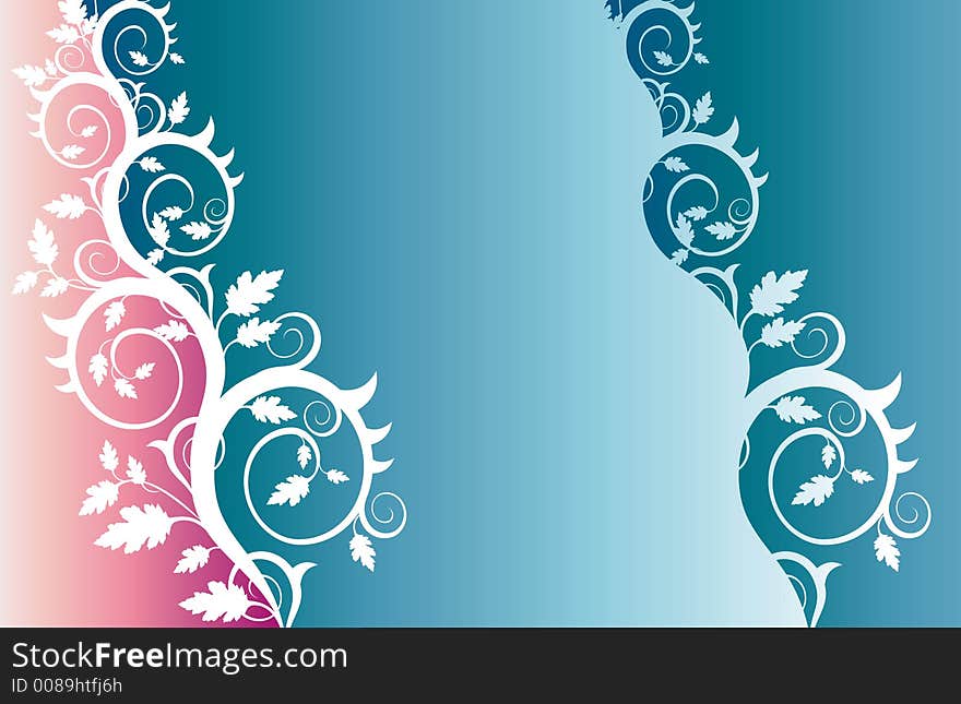 Floral background (abstract vector ornament)